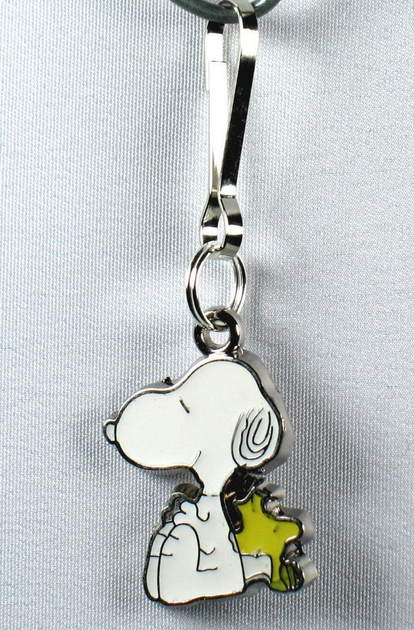Snoopy and Woodstock Silver Plated Zipper Pull