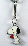 Snoopy's Red Heart Silver Plated Zipper Pull