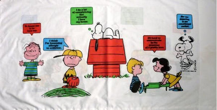 Vintage Peanuts Gang Pillow Case - Multiple Phrases - snoopn4pnuts.com
